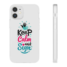Charger l'image dans la galerie, Coque de téléphone transparente "Keep calm and sign"