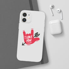 Charger l'image dans la galerie, Coque de téléphone transparente "I love you" en langue des signes 2