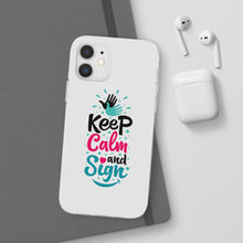 Charger l'image dans la galerie, Coque de téléphone transparente "Keep calm and sign"