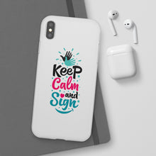 Charger l'image dans la galerie, Coque de téléphone transparente "Keep calm and sign"