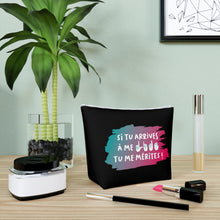 Charger l'image dans la galerie, Sac à cosmétiques "Si tu arrives à me lire, tu me mérites !" Noir