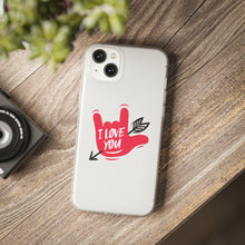 Charger l'image dans la galerie, Coque de téléphone transparente "I love you" en langue des signes 2