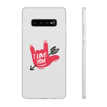 Charger l'image dans la galerie, Coque de téléphone transparente "I love you" en langue des signes 2