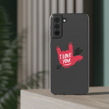 Charger l'image dans la galerie, Coque de téléphone transparente "I love you" en langue des signes 2