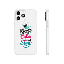 Charger l'image dans la galerie, Coque de téléphone transparente "Keep calm and sign"