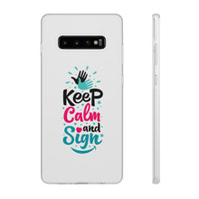 Charger l'image dans la galerie, Coque de téléphone transparente "Keep calm and sign"
