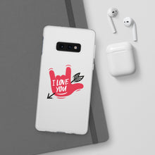 Charger l'image dans la galerie, Coque de téléphone transparente "I love you" en langue des signes 2