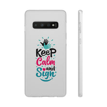 Charger l'image dans la galerie, Coque de téléphone transparente "Keep calm and sign"