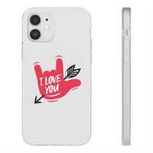 Charger l'image dans la galerie, Coque de téléphone transparente "I love you" en langue des signes 2