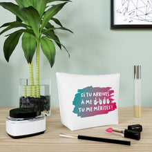 Charger l'image dans la galerie, Sac à cosmétiques "Si tu arrives à me lire, tu me mérites !" Blanc
