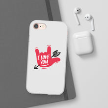 Charger l'image dans la galerie, Coque de téléphone transparente "I love you" en langue des signes 2