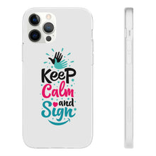 Charger l'image dans la galerie, Coque de téléphone transparente "Keep calm and sign"