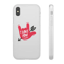 Charger l'image dans la galerie, Coque de téléphone transparente "I love you" en langue des signes 2