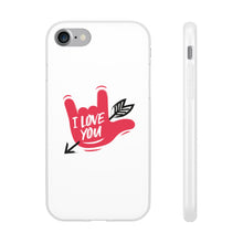 Charger l'image dans la galerie, Coque de téléphone transparente "I love you" en langue des signes 2
