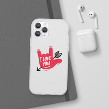 Charger l'image dans la galerie, Coque de téléphone transparente "I love you" en langue des signes 2