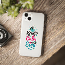 Charger l'image dans la galerie, Coque de téléphone transparente "Keep calm and sign"