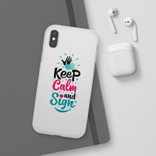Charger l'image dans la galerie, Coque de téléphone transparente "Keep calm and sign"