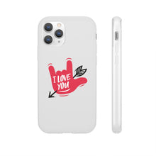 Charger l'image dans la galerie, Coque de téléphone transparente "I love you" en langue des signes 2