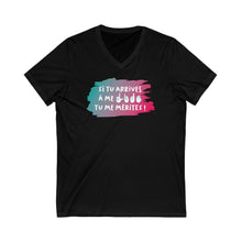 Charger l'image dans la galerie, T-shirt à col V unisexe "Si tu arrives à me lire, tu me mérites !"