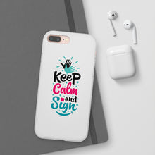 Charger l'image dans la galerie, Coque de téléphone transparente "Keep calm and sign"