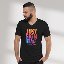 Charger l'image dans la galerie, T-shirt unisexe col V "Just Sign It" 2