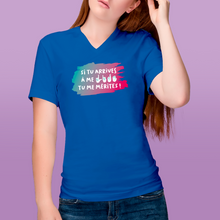 Charger l'image dans la galerie, T-shirt à col V unisexe "Si tu arrives à me lire, tu me mérites !"