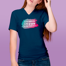 Charger l'image dans la galerie, T-shirt à col V unisexe "Si tu arrives à me lire, tu me mérites !"