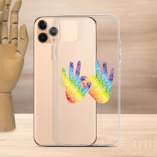 Charger l'image dans la galerie, Coque de téléphone transparente pour iPhone « Solidarité » en langue des signes