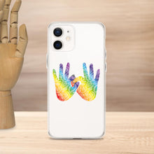 Charger l'image dans la galerie, Coque de téléphone transparente pour iPhone « Solidarité » en langue des signes