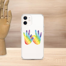 Charger l'image dans la galerie, Coque de téléphone transparente pour iPhone « Solidarité » en langue des signes
