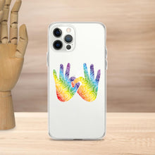 Charger l'image dans la galerie, Coque de téléphone transparente pour iPhone « Solidarité » en langue des signes