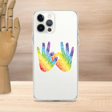 Charger l'image dans la galerie, Coque de téléphone transparente pour iPhone « Solidarité » en langue des signes