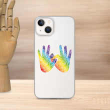 Charger l'image dans la galerie, Coque de téléphone transparente pour iPhone « Solidarité » en langue des signes