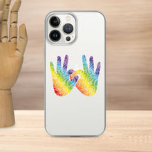 Charger l'image dans la galerie, Coque de téléphone transparente pour iPhone « Solidarité » en langue des signes