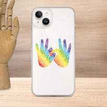 Charger l'image dans la galerie, Coque de téléphone transparente pour iPhone « Solidarité » en langue des signes