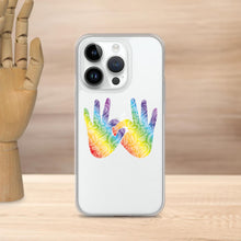 Charger l'image dans la galerie, Coque de téléphone transparente pour iPhone « Solidarité » en langue des signes