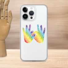 Charger l'image dans la galerie, Coque de téléphone transparente pour iPhone « Solidarité » en langue des signes