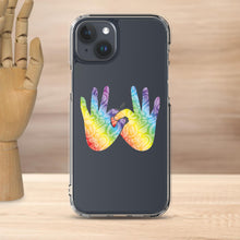 Charger l'image dans la galerie, Coque de téléphone transparente pour iPhone « Solidarité » en langue des signes