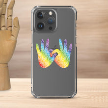 Charger l'image dans la galerie, Coque de téléphone transparente pour iPhone « Solidarité » en langue des signes