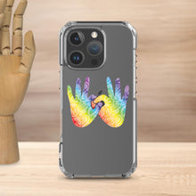 Charger l'image dans la galerie, Coque de téléphone transparente pour iPhone « Solidarité » en langue des signes