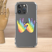 Charger l'image dans la galerie, Coque de téléphone transparente pour iPhone « Solidarité » en langue des signes