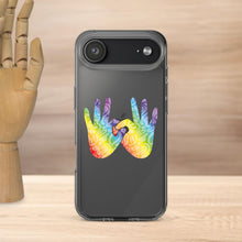 Charger l'image dans la galerie, Coque de téléphone transparente pour iPhone « Solidarité » en langue des signes