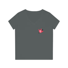 Charger l&#39;image dans la galerie, T-shirt à col V pour femme &quot;I love you&quot; en langue des signes 1
