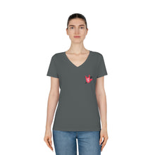 Charger l&#39;image dans la galerie, T-shirt à col V pour femme &quot;I love you&quot; en langue des signes 1
