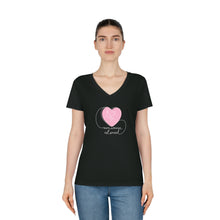 Charger l&#39;image dans la galerie, T-shirt à col V pour femme &quot;Mon amour est sourd&quot;
