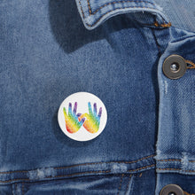 Charger l&#39;image dans la galerie, Pin&#39;s blanc &quot;Solidarité&quot; en langue des signes (10 pièces)
