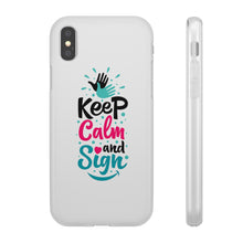 Charger l&#39;image dans la galerie, Coque de téléphone transparente &quot;Keep calm and sign&quot;
