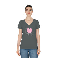 Charger l&#39;image dans la galerie, T-shirt à col V pour femme &quot;Mon amour est sourd&quot;
