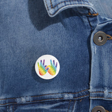 Charger l&#39;image dans la galerie, Pin&#39;s blanc &quot;Solidarité&quot; en langue des signes (10 pièces)
