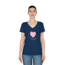 Charger l&#39;image dans la galerie, T-shirt à col V pour femme &quot;Mon amour est sourd&quot;
